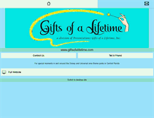 Tablet Screenshot of giftsofalifetime.com